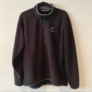 Mens Arcteryx Ploartec Half Zip Fleece Charcoal